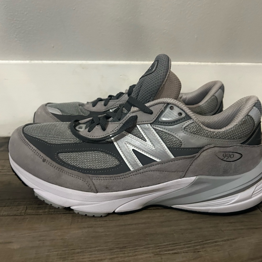 New Balance Gray and White Athletic Shoes
